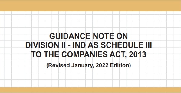 Guidance Note on Division II – Ind AS Schedule III