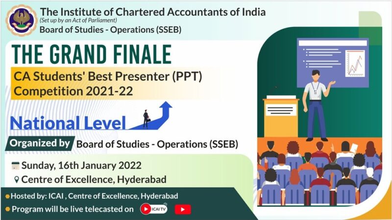 Grand Finale of CA Students Best Presenter (PPT) Competition