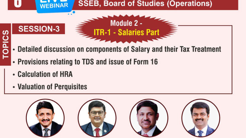 Practical Training Module 2 – ITR 1 Salaries Part on 12th June
